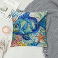 thumbnail image 2 of Creowell  Ocean Beach Outdoor Throw Pillow Covers Sea Coastal Theme Decor Cushion Square Pillowcase  Beach Pillows for Patio Couch Sofa Fish, 2 of 5