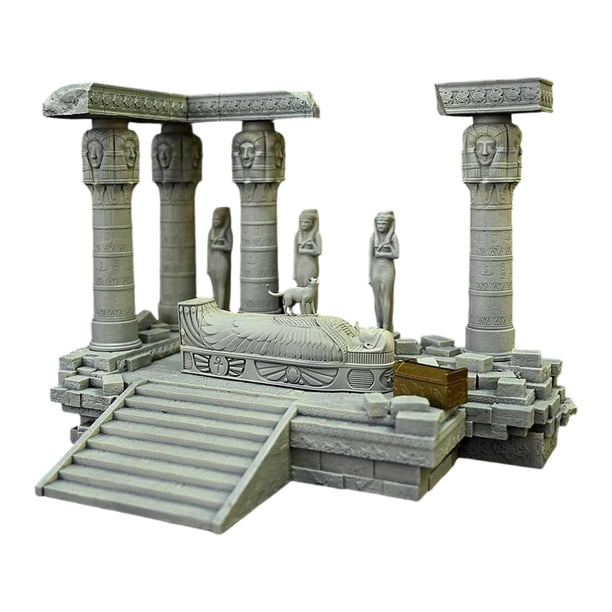 Estatua egipcia para decoración de peceras, paisaje realista. Estilo C