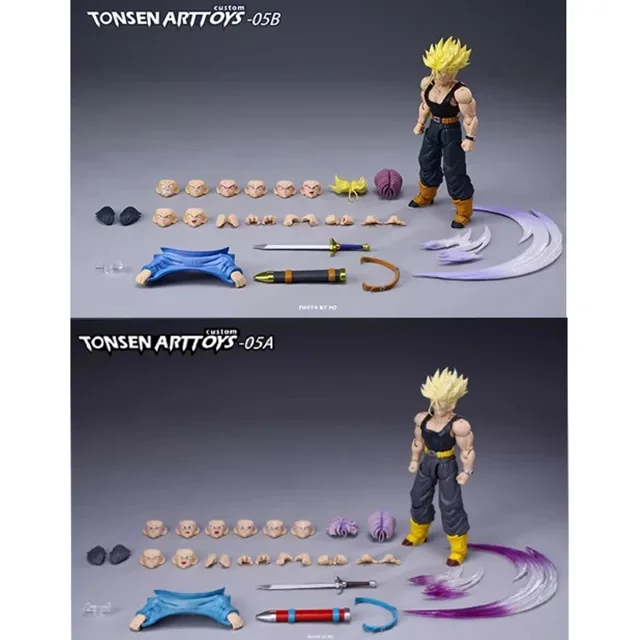 Tonsenarttoys-figuras de acción de Dragon Ball SHF, Super Saiyan SSJ1 SSJ2 Trunks Majin Buu Kid Buutenks, accesorios personalizados, juguetes de Anime53