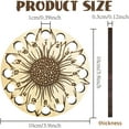 1 Pc Wooden Embroidery Floss Organizer Sunflower 16 Positions Round