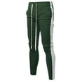 thumbnail image 1 of FashionOutfit Men's Casual Side Panel Long Length Drawstring Ankle Zipper Track Pants, 1 of 1