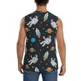 thumbnail image 4 of Pofeuu Space Print Men's Muscle T-Shirt, Sleeveless, Muscle Tank, Classic Muscle Tee Top For Men Casual Sleeveless Muscle T-Shirt Trendy Clothes-X-Large, 4 of 7