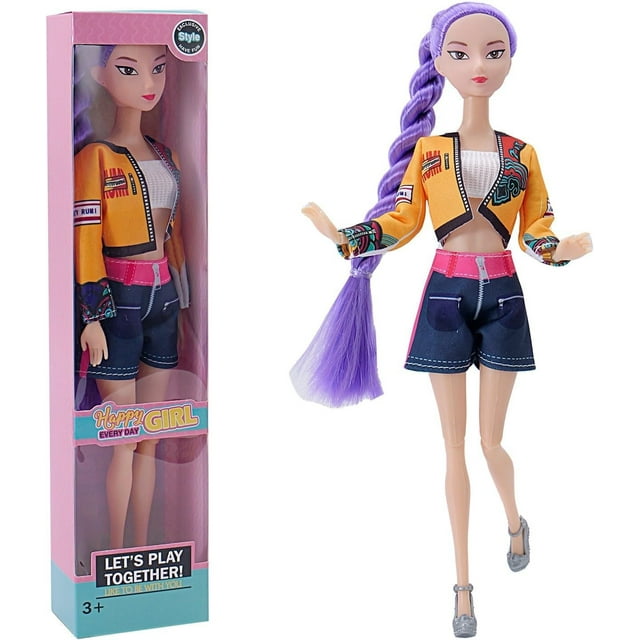 Muñeca de Vinilo Cazres de Demonios - 30cm - Embalaje de Regalo Premium,Juguete Coleccionable para Fans (Púrpura A)