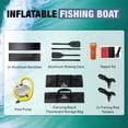 thumbnail image 6 of ALEKO Inflatable Fishing Boat with Aluminum Floor 10.5 ft Red and Black, 6 of 11