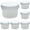 White*6, variant on 4Pcs 4 Oz Small Plastic Containers with Twist On Lids, Stackable Little Food Storage Containers for Snack Lunch Meal Kilougeis