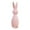 Pink, variant on Easter Flocked Bunnies, Flocking Rabbit Figurines with Bow Ties, Adorable Spring Tabletop Ornaments for Home, Garden Decor, Bunnies Decoration for Easter Celebration