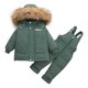 thumbnail image 2 of Fiudx Mono de Invierno, Chaqueta Cálida y Acogedora para Bebé, Traje Impermeable para Niños, Diseño de Entrepierna Desmontable, Ideal para Actividades Al Aire Libre, Moda para Niños Pequeños, Incluye, 2 of 3