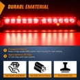 thumbnail image 2 of Nilight 12LED Traffic Advisor Strobe Light Bar Red Emergency Warning Hazard Safety Dash Front/Rear Windshield Flashing Lights for Cars Trucks, 2 of 7