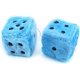 thumbnail image 5 of 1 pieza de dados azules para coche, dados peludos, accesorios para coche, colgante de espejo para coche con dados cuadrados vintage ER, 5 of 5