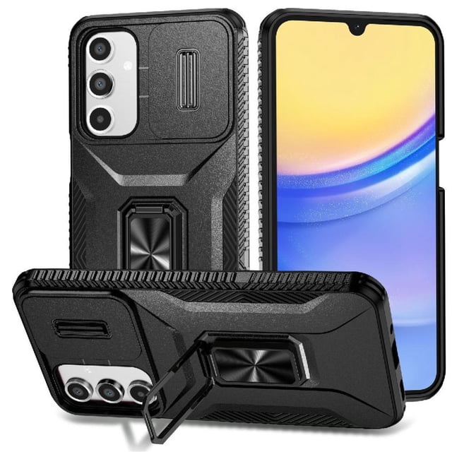 Funda para GANGXUN Samsung Galaxy A16 - Soporte metálico, Función magnética, Negro