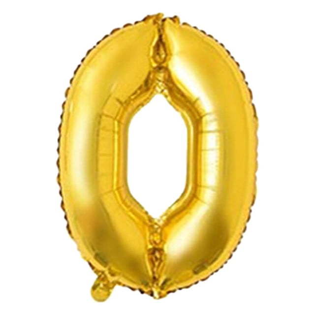 Advancent 32 pulgadas número globo decorativo papel de aluminio globo cumpleaños boda fiesta vacaciones regalo decoración tipo 7 Kits de decoración para fiestas Oro cero