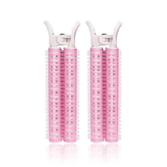 Raíz para el cabello Clips esponjosos Bangs Peluquería Peluquería Horquillas Lazy Curly Tube Portáaco Viaje Lavable Rollers Rollers 2pcs Pink seitruly CE001442-04