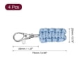 thumbnail image 2 of 4pcs Paracord Zipper Pulls, Paracord Lanyard Keychain for Backpacks, Tents, Traveling Cases, Sky Blue, 2 of 6