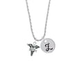 thumbnail image 2 of Delight Jewelry Silvertone Caduceus - LVN Silvertone Script Initial Disc - Z - Charm Necklace, 20"+3", 2 of 4