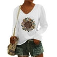 thumbnail image 2 of Pompotops T-Shirt Décontracté à Manches Longues et Col en V pour Femmes en Liquidation, 2 of 4