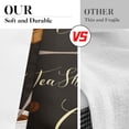 thumbnail image 4 of Coffee Kitchen Curtains Black Brown Window Curtains Valance and Tier Set 36 Inch, Coffee House Rod Pocket Short Tier Curtain, Retro Coffee Shop Small Cafe Curtains for Kitchen Decor, 4 of 6