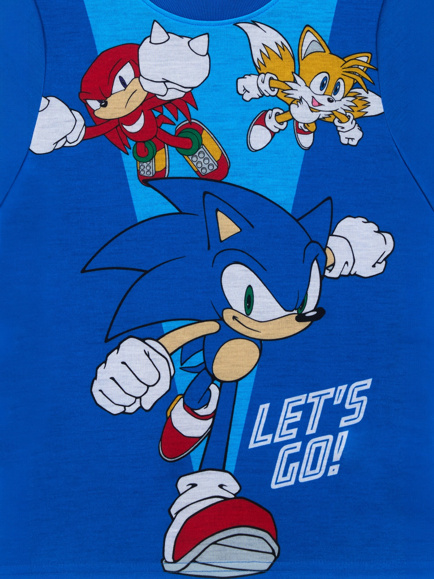 Sonic Boys Short Sleeve Sleep Top and Pants Pajama Set, 2-Piece, Sizes 4-12