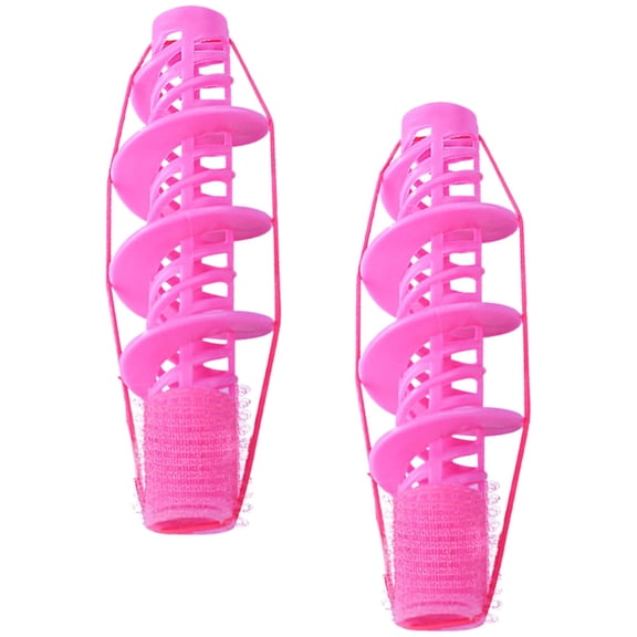 OFFIGAM 2pcs Plastic Hair Rollers for Short Use, Easy Styling Tools for Women and Girls