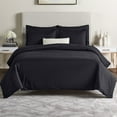 thumbnail image 1 of Nestl Duvet Cover 5 Piece Set- 2 Pillow Shams and 2 Pillowcases - Ultra Soft Double Brushed Microfiber Hotel Quality - Twin (68"x90") - Black, 1 of 7