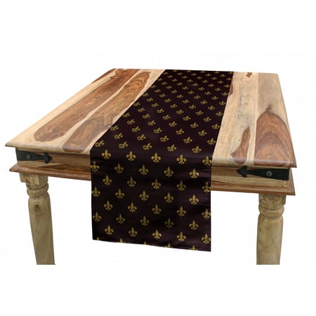 

Fleur De Lis Table Runner French Pattern European Culture Theme Abstract Vintage Renaissance Dining Room Kitchen Rectangular Runner 16 X 90 Yellow Burgundy by Ambesonne