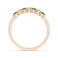 thumbnail image 2 of ANGARA Natural Half Eternity Seven Stone Emerald and Diamond Wedding Ring in 14K Rose Gold for Women (Size-2.5mm) | May Birthstone, Anniversary, Jewelry Gift for Women | Natural Emerald Ring, 2 of 9