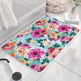 thumbnail image 3 of Pioneer Flower Floral Print Flannel Non Slip Door Rugs,Washable Door Mats Indoor,Decorative Door Mats,Dirt-Resistant and Absorbent Doormat for Entrance,Bedroom,Kitchen,Bathroom,31.5"x17", 3 of 4