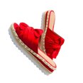 thumbnail image 4 of Chaussures à Plateforme Compensée pour Femmes Semelles Épaisses Plates Plage Mode Sandales Décontractées Pantoufles Sandales Extérieures Dames Rouge 37, 4 of 7