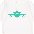thumbnail image 3 of Inktastic Cute Teal Airplane Toddler Sweatshirt, 3 of 4