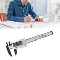 thumbnail image 2 of LCD Vernier Caliper 0-100mm Medición de profundidad Micrómetro Diámetro Regla de longitud Calibre de plástico Pulgadas / mm Instrumento que funciona con batería Plata seitruly TO000934-01, 2 of 7