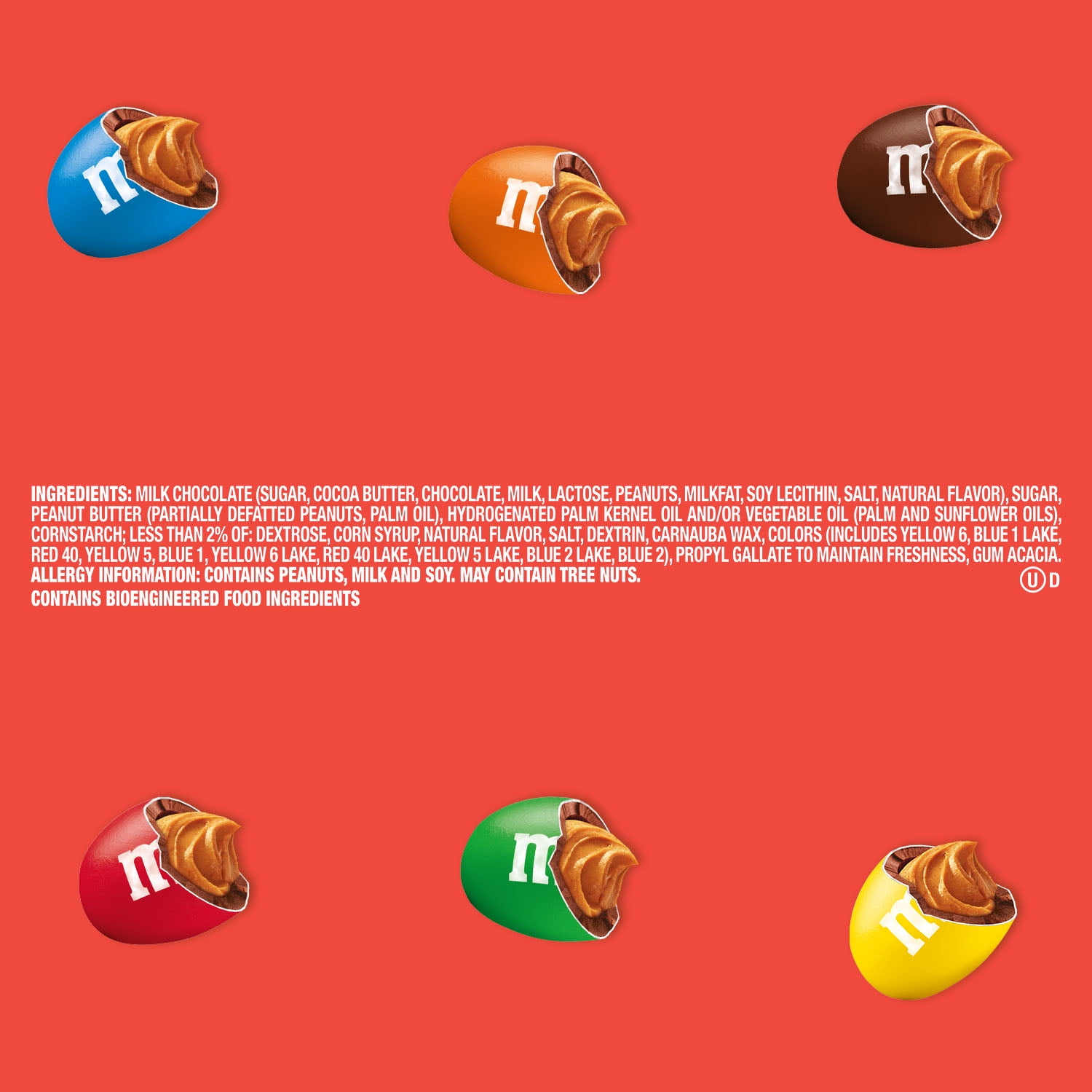 (3 pack) M&M's Mega Peanut Butter Chocolate Candy, Share Size - 2.83 oz Pack