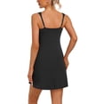 thumbnail image 2 of Vestido de Tenis Desol sin Mangas con Shorts Integrados en Negro, 2 of 5