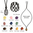 thumbnail image 3 of Anjiucc Natural Gemstone Crystal Rose Quartz Pendant Necklace Stone Holder Necklace Cord Hand-Woven Necklace with Adjustable Length for Women Men, 3 of 4