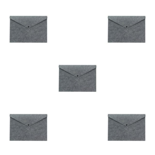 Wweixi File Document Bag Stay Organized And Enjoy Durable Felt Felt Folder Organizer grey 5Set