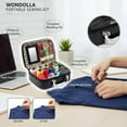 thumbnail image 2 of Wondolla Sewing Kit, Wondolla Portable Sewing Kit in Faux Leather Case, Steel Sewing Needles Kit, Portable DIY Hand Made Craft Set, for Handcraft Lovers, 2 of 6