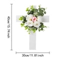 thumbnail image 3 of Easter Cross Artificial Flower Wreath Multicolor Door Hanging Ornament Indoor Outdoor Stair Mantel Table Spring Decor Waterproof Fade Resistant Lifelike Flexible, 3 of 6