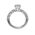 thumbnail image 2 of 1.00 Carat Excellent Asscher Cut Natural Diamond Solitaire with Accents Beautiful Ring for Anniversary Solid 14K White Gold Size 4.5, 2 of 6
