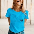 thumbnail image 2 of Women's Bee Print T-Shirt Crewneck Short Sleeve Spring Summer Casual Tee, 2 of 5