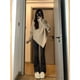 thumbnail image 2 of Suéter de cuello alto 100% cachemira para mujer Otoño Invierno 2024 nuevo explosivo por dentro para llevar un suéter jersey por fuera de la parte superior, 2 of 5
