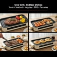 thumbnail image 4 of 2-in-1 Electric Indoor Grill, 1500W Smokeless Korean BBQ Griddle with Non-Stick Removable Cooking Plate, 3 Raclette Cheese Pans, Adjustable Temperature Control, Dishwasher Safe, Beige BQR1502B, 4 of 9