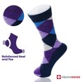 thumbnail image 4 of Alpine Swiss 6 Pack Mens Cotton Dress Socks Mid Calf Argyle Pattern Solids Set, 4 of 8