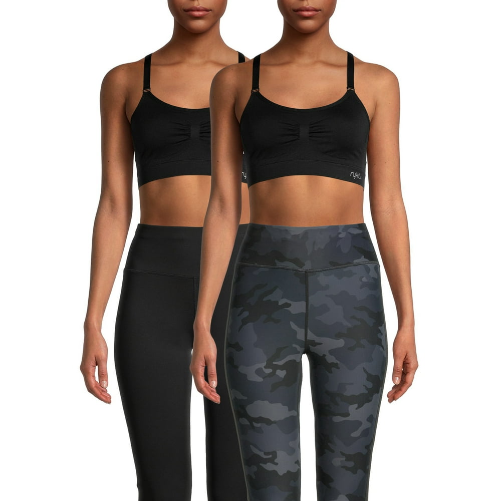 Ryka Ryka Women's Seamless Textured Front Racerback Sports Bra in