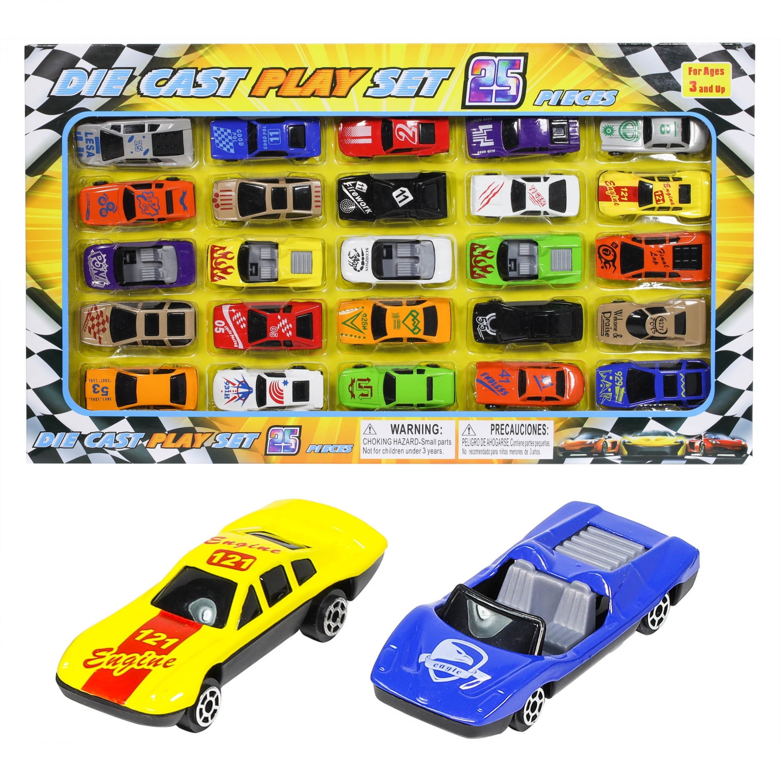 25pc Metal Die Cast Kids Cars Gift Set Xmas F1 Racing Vehicles Children Play Toy 