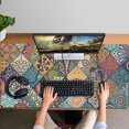 thumbnail image 4 of Long Mouse Pads for Desk,Multicolor Ethnic Geometric Pattern Desk Mats on Top Of Desks, Desk Mouse Pad Extra Large with 3mm Non-Slip Base and Stitched Edge for Gaming,Office,Work,Home 47.3"x23.6", 4 of 6