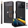 thumbnail image 1 of FOXDOCK Funda tipo Cartera para Xiaomi POCO X6 Pro – Cubierta de Cuero PU con Múltiples Ranuras, Bolsillo para Efectivo y Correa de Muñeca, 1 of 6