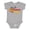 AC-Heather Grey, variant on My First Cinco De Mayo with Colorful Flower Boys or Girls Baby Bodysuit