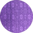 thumbnail image 1 of Ahgly Company Indoor Round Oriental Purple Industrial Area Rugs, 5' Round, 1 of 4