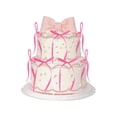 thumbnail image 1 of Adornos para cupcakes AMABAZR Bowknot Ribbons Coquette x20 unidades, color rosa, 1 of 3