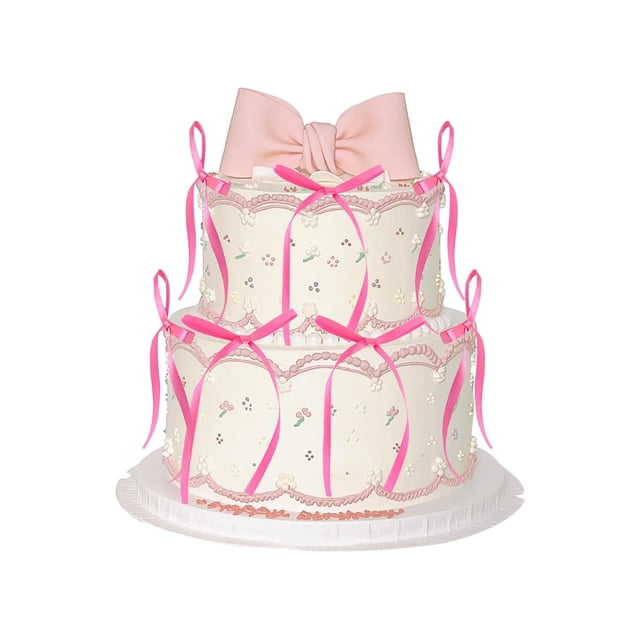 Adornos para cupcakes AMABAZR Bowknot Ribbons Coquette x20 unidades, color rosa
