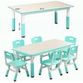 thumbnail image 2 of Kids Table and Chairs Set, Height Adjustable Toddler Table with 6 Chairs, Multi-Activity Table for Ages 2-10, Children Activity Table for Daycare, Classroom, Home
﻿, 2 of 7