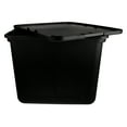 Mainstays 20 Gallon Latching Storage Container, Black Base and Lid